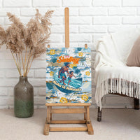 Hawaii Father's Day It's Surfing Time Canvas Wall Art Aloha Lā Makuakane