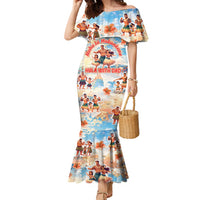 Hawaii Father's Day Family Matching Mermaid Dress and Hawaiian Shirt Hula With Dad