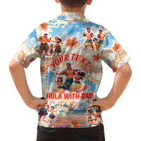 Hawaii Father's Day Family Matching Puletasi and Hawaiian Shirt Hula With Dad