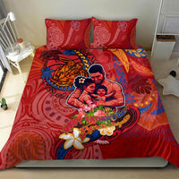 Happy Father's Day French Polynesia Bedding Set Family Turtle Hibiscus