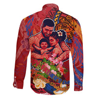 Happy Father's Day French Polynesia Family Matching Mermaid Dress and Hawaiian Shirt Family Turtle Hibiscus