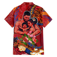 Happy Father's Day French Polynesia Family Matching Summer Maxi Dress and Hawaiian Shirt Family Turtle Hibiscus