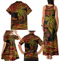 Papua New Guinea 50th Independence Day Family Matching Tank Maxi Dress and Hawaiian Shirt Culture Spirit and Sovereignty