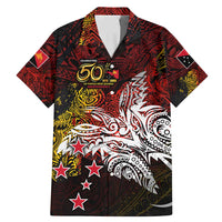 PNG 1975 - 2025 Family Matching Mermaid Dress and Hawaiian Shirt Papua New Guinea 50th Independence Anniversary