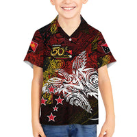 PNG 1975 - 2025 Family Matching Puletasi and Hawaiian Shirt Papua New Guinea 50th Independence Anniversary