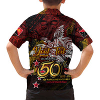 PNG 1975 - 2025 Family Matching Tank Maxi Dress and Hawaiian Shirt Papua New Guinea 50th Independence Anniversary