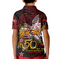 PNG 1975 - 2025 Kid Polo Shirt Papua New Guinea 50th Independence Anniversary