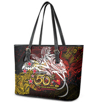 PNG 1975 - 2025 Leather Tote Bag Papua New Guinea 50th Independence Anniversary