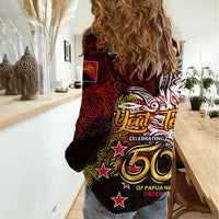 PNG 1975 - 2025 Women Casual Shirt Papua New Guinea 50th Independence Anniversary