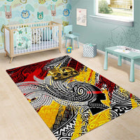 Papua New Guinea 50th Independence Day Area Rug Celebrate Our History, Inspire Our Future