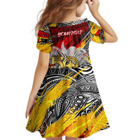 Papua New Guinea 50th Independence Day Kid Short Sleeve Dress Celebrate Our History, Inspire Our Future