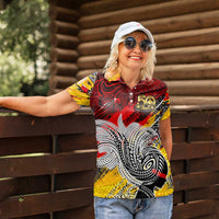 Papua New Guinea 50th Independence Day Women Polo Shirt Celebrate Our History, Inspire Our Future