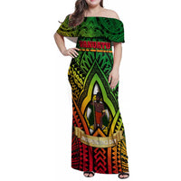 Vanuatu 45th Independence Anniversary Family Matching Off Shoulder Maxi Dress and Hawaiian Shirt Embracing Our Traditions Shaping Our Future