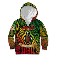 Vanuatu 45th Independence Anniversary Kid Hoodie Embracing Our Traditions Shaping Our Future DT02 Zip Hoodie Art - Polynesian Pride