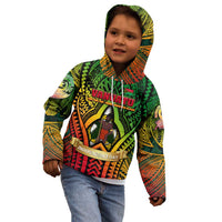 Vanuatu 45th Independence Anniversary Kid Hoodie Embracing Our Traditions Shaping Our Future DT02 - Polynesian Pride