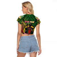 Vanuatu 45th Independence Anniversary Raglan Cropped T Shirt Embracing Our Traditions Shaping Our Future