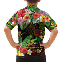 45th Anniversary of Freedom Vanuatu Family Matching Long Sleeve Bodycon Dress and Hawaiian Shirt Island Pride Cultural Power Pacific Unity