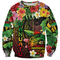 45th Anniversary of Freedom Vanuatu Sweatshirt Island Pride Cultural Power Pacific Unity DT02 Unisex Art - Polynesian Pride