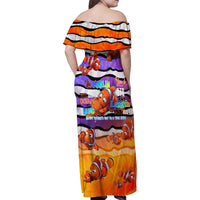 The Ocean Best Dad Family Matching Off Shoulder Maxi Dress and Hawaiian Shirt Like Marlin Happy Fathers Day To a True Hero - Polynesian Pride