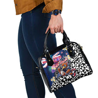 Kiwi New Zealand Rugby Shoulder Handbag Kiwis Mascot Tropical Pattern DT02 - Polynesian Pride