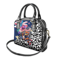Kiwi New Zealand Rugby Shoulder Handbag Kiwis Mascot Tropical Pattern DT02 - Polynesian Pride