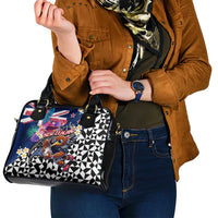 Kiwi New Zealand Rugby Shoulder Handbag Kiwis Mascot Tropical Pattern DT02 - Polynesian Pride