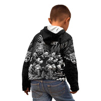 Personalized All Black Brothers Rugby Kid Hoodie New Zealand Maori Haka