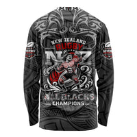 All Black NZL Rugby Champions Long Sleeve Shirt Maori Warrior