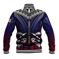 Personalized American Samoa Flag Baseball Jacket Eagles Polynesian Art
