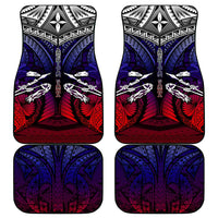 Personalized American Samoa Flag Car Mats Eagles Polynesian Art