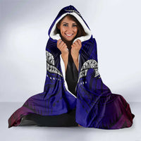 Personalized American Samoa Flag Hooded Blanket Eagles Polynesian Art