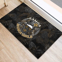 Personalized Shaka Girls America Samoa Rubber Doormat Tropical Flowers Vintage DT02 - Polynesian Pride