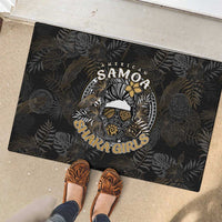 Personalized Shaka Girls America Samoa Rubber Doormat Tropical Flowers Vintage DT02 - Polynesian Pride