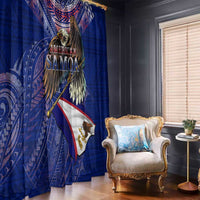 American Samoa Window Curtain Brave Eagle Flag Color