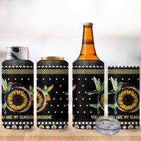 Hummingbird Sunflower Christmas 4 in 1 Can Cooler Tumbler You Are My Sunshine