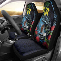 New Zealand Tui Bird Car Seat Cover Maori Koru Mix Pohutukawa