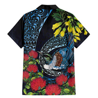 New Zealand Tui Bird Family Matching Mermaid Dress and Hawaiian Shirt Maori Koru Mix Pohutukawa
