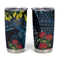 New Zealand Tui Bird Tumbler Cup Maori Koru Mix Pohutukawa