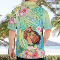 Personalised Hawaii Father's Day Hawaiian Shirt Happy Father And Child