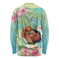 Personalised Hawaii Father's Day Long Sleeve Shirt Happy Father And Child DT04 - Polynesian Pride