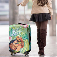 Hawaii Father's Day Luggage Cover Happy Father And Child