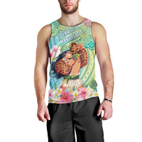 Personalised Hawaii Father's Day Men Tank Top Happy Father And Child
