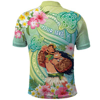 Personalised Hawaii Father's Day Polo Shirt Happy Father And Child