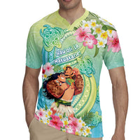 Personalised Hawaii Father's Day Rugby Jersey Happy Father And Child