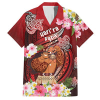 Personalised New Zealand Father's Day Family Matching Short Sleeve Bodycon Dress and Hawaiian Shirt Happy Father And Child