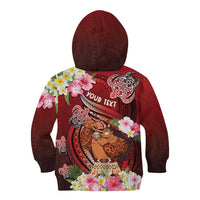 Personalised New Zealand Father's Day Kid Hoodie Happy Father And Child