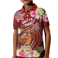 Personalised New Zealand Father's Day Kid Polo Shirt Happy Father And Child