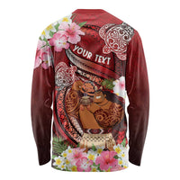 Personalised New Zealand Father's Day Long Sleeve Shirt Happy Father And Child DT04 - Polynesian Pride