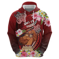 Personalised New Zealand Father's Day Zip Hoodie Happy Father And Child