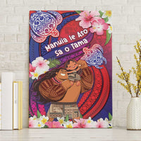 Samoa Father's Day Canvas Wall Art Happy Father And Child